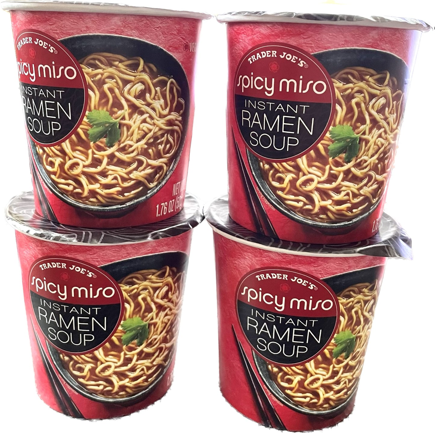 Trader Joes Spicy Miso Instant Ramen Soup 1.76oz 50g (Four Cups)
