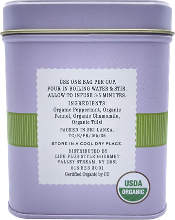 Organic Sleep Blend Herbal Tea - 50 Packets - Natural Chamomile, Peppermint, Fennel And Tulsi Teabags - Usda Certified 100% Non-