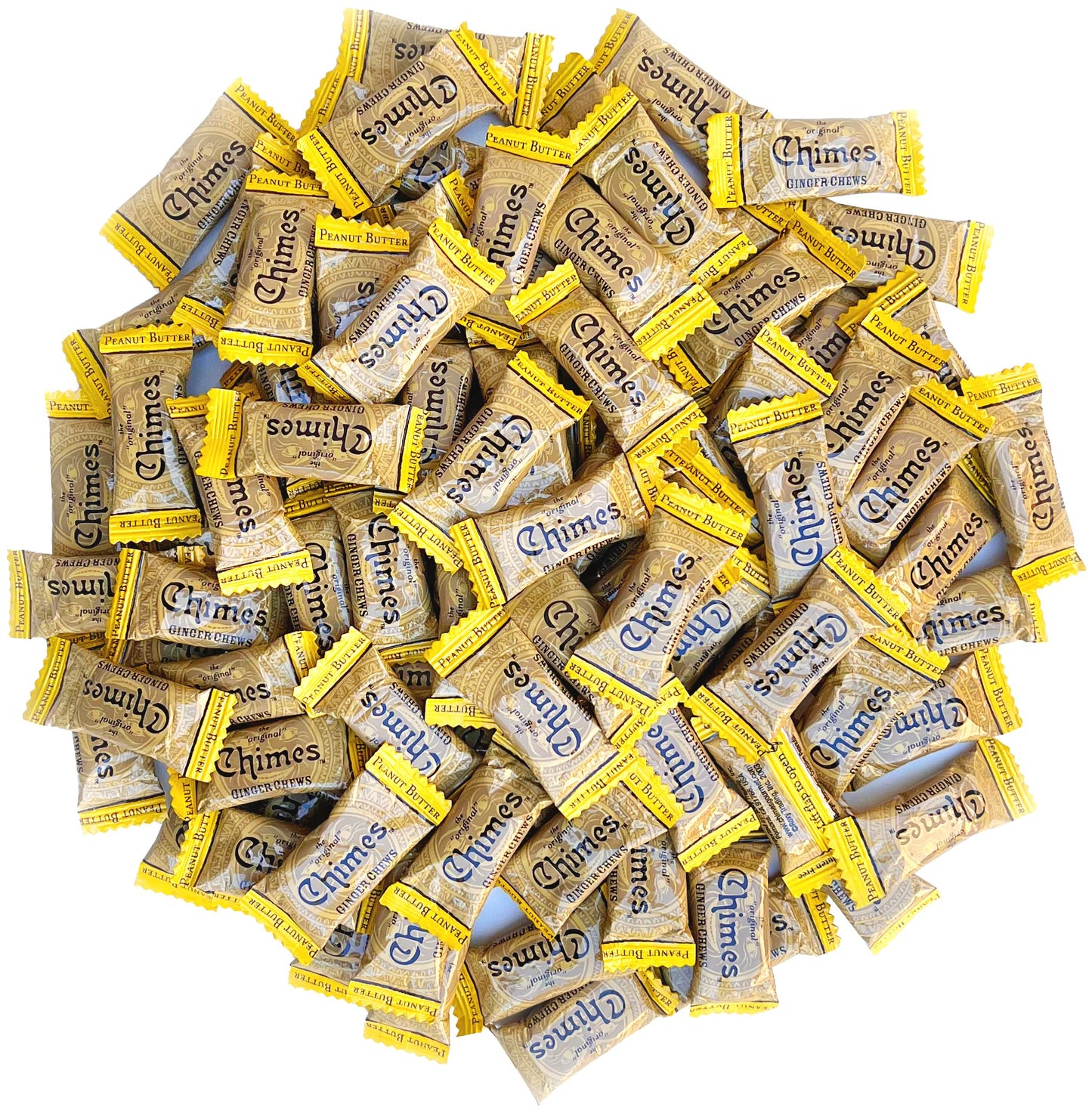 Chimes Peanut Butter Ginger Chews Candy 1-Pound Bag