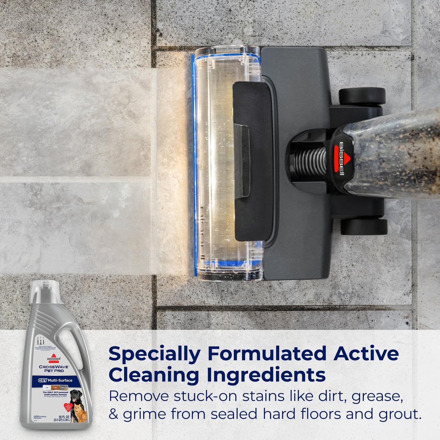 Bissell Crosswave Pet Pro Oxy Multi-Surface Formula, 80 Oz, 4019G