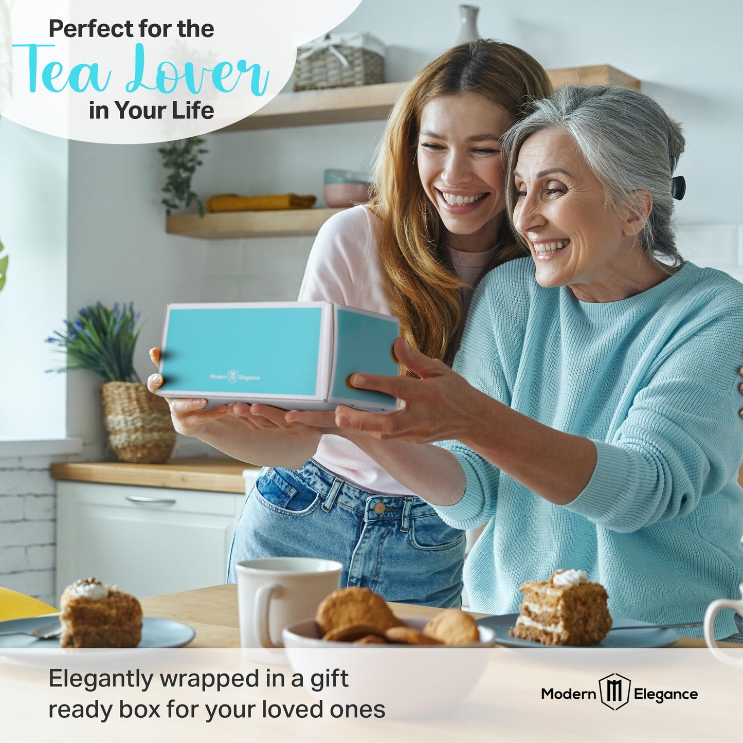 Mothers Day Gifts For Mom Tea Gift Set For Women - Thoughtful Get Well Gift Box With Cozy Socks, Stainless Tumbler, 20 Tea Sache