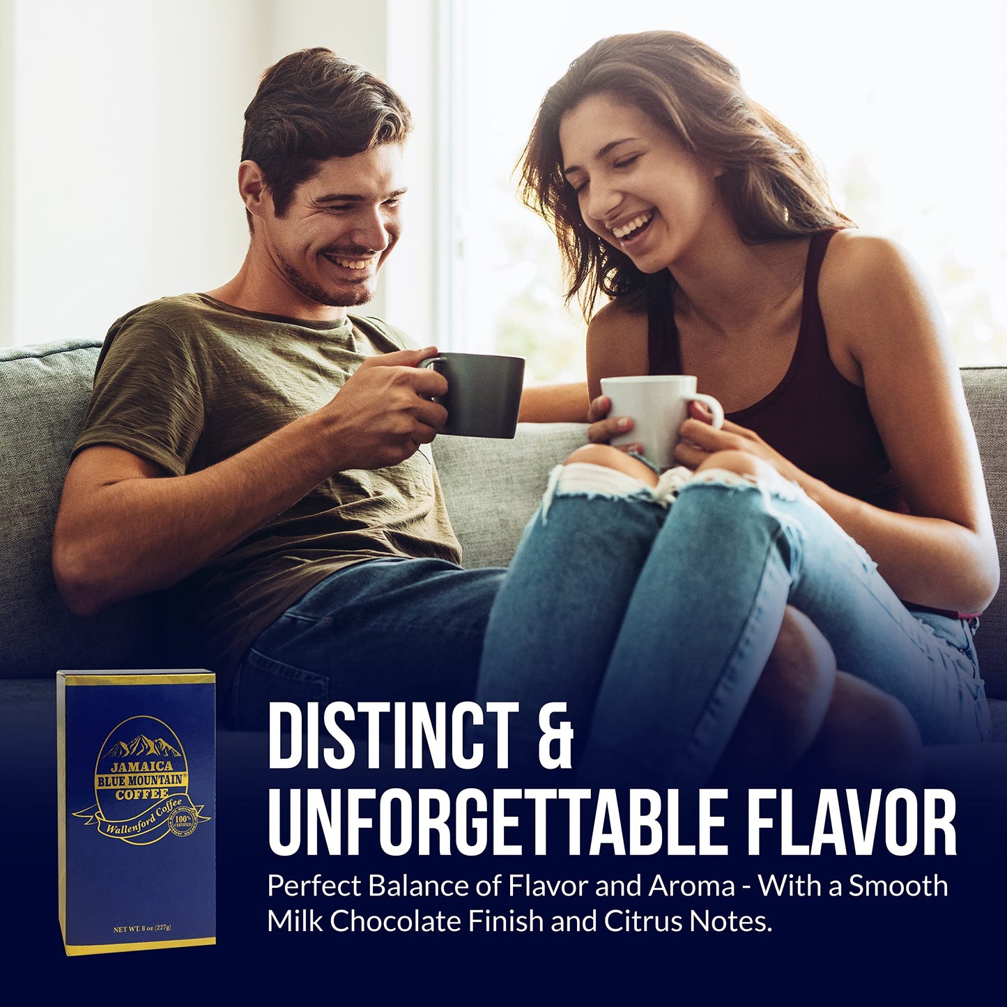 Aroma Ridge Jamaica Blue Mountain Coffee Whole Bean 8Oz Gift Box - Medium Roast Fresh Roasted In Usa - 100% Pure And Authentic J