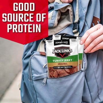Jack Links Turkey Jerky, Original Flavor, 12g Protein, 5.85 oz Sharing Size Bag