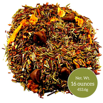 Nelson'S Tea - Orange Chocolate Tea Loose Leaf - Cut & Sifted Truffle Tea With Green Rooibos, Red Rooibos And Orange Peel (16 Oz
