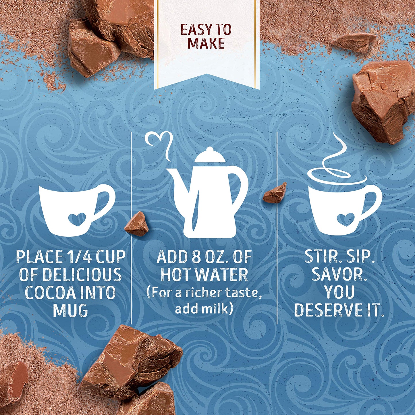 Swiss Miss Hot Cocoa Mix Canister, Milk Chocolate Flavor, 76.55 oz, Rich Brown, Perfect for Cozy Drinks, 4.78 lb, Ideal for Sharing