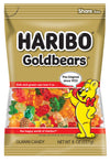HARIBO Gummi Candy, Original Goldbears Gummy Bears, 8 Ounce Share Size Bags (Pack of 10) Delicious Soft & Chewy Sweet Snacks, As