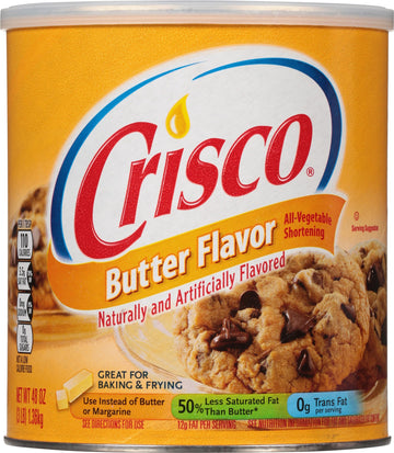 Crisco Butter Flavor All-Vegetable Shortening, 48 Ounce