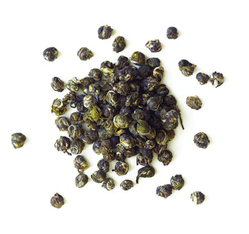 Rishi Tea Jasmine Pearls Green Loose Leaf Herbal Tea | Immune & Heart Support, Kosher, Green Tea, Caffeinated, Floral Aroma & Ta