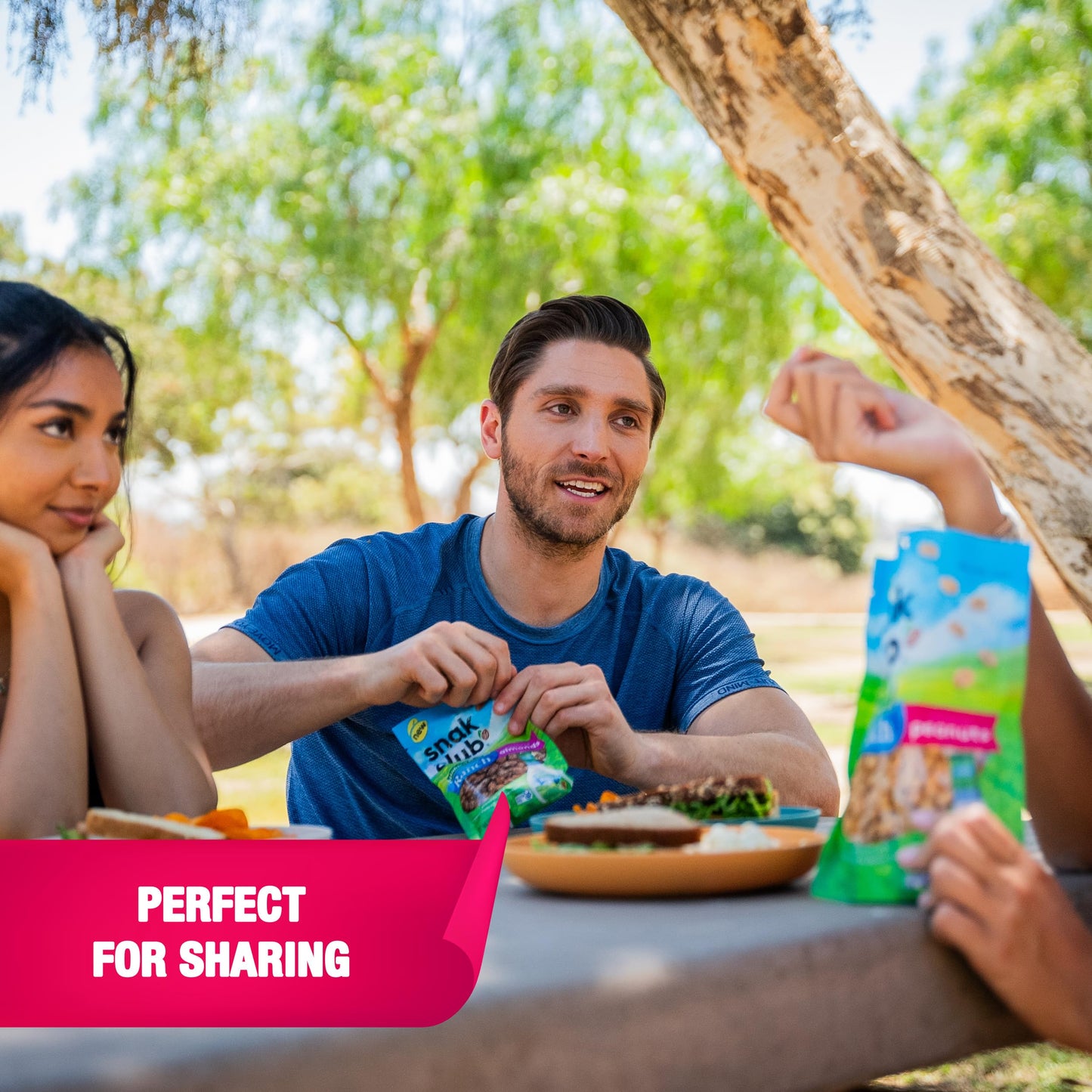 Snak Club Roasted Peanuts With Hidden Valley Ranch Seasoning, Savory Peanut Snacks, Certified Gluten Free, 11 Oz Resealable Bag