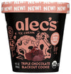 Alecs Triple Chocolate Blackout Cookie Organic Ice Cream