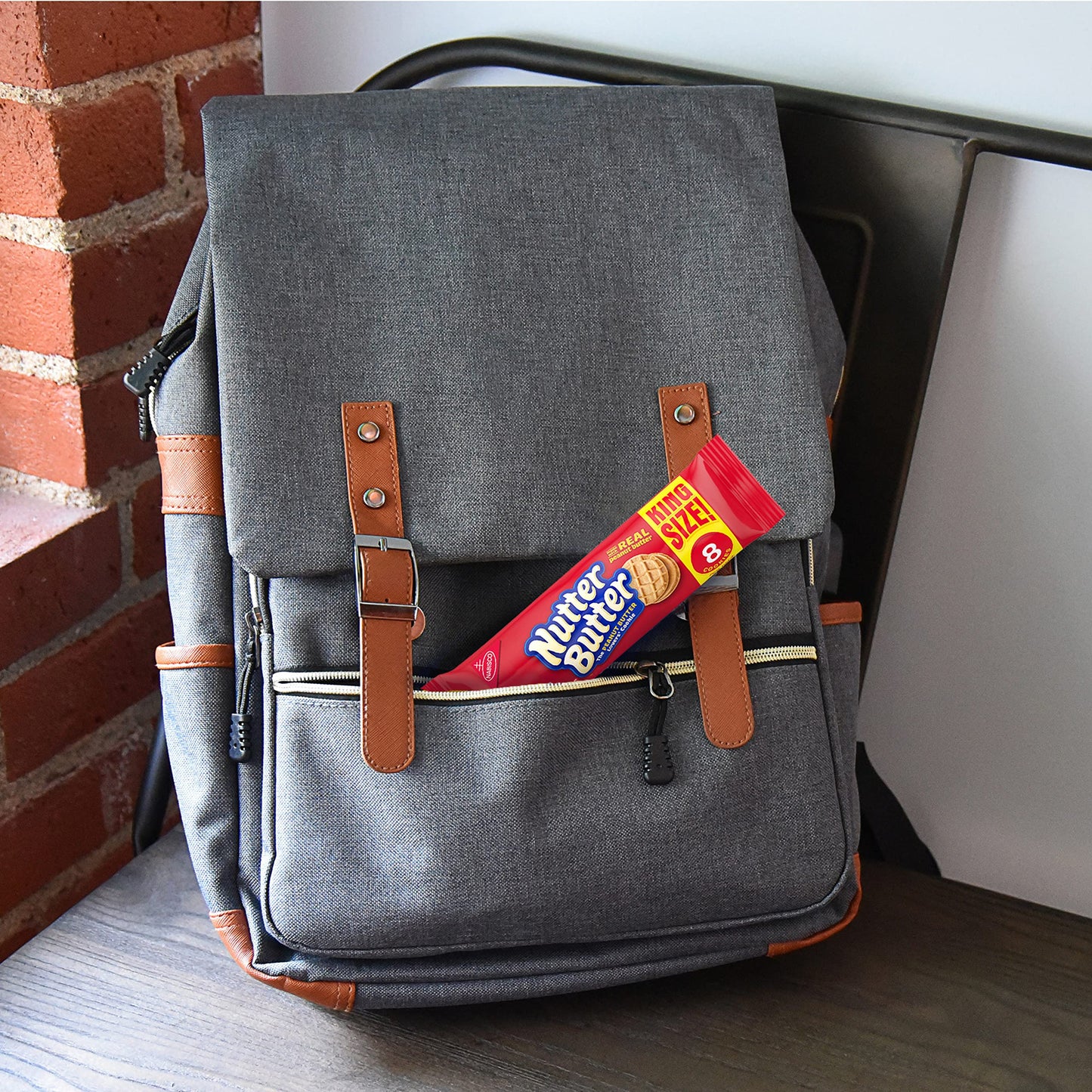 Nutter Butter Peanut Butter Sandwich Cookies, King Size, 10-3.5 Oz Snack Packs