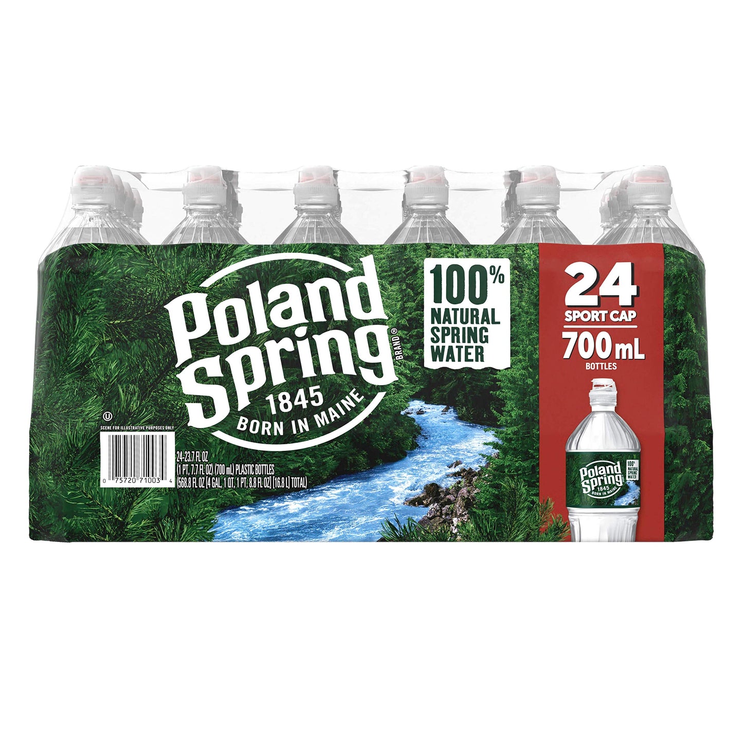 Poland Spring Case Bundles (23.7 Oz. Of 24 (Sport Top) - 3 Cases), 23.7 Fl Oz (Pack Of 72)