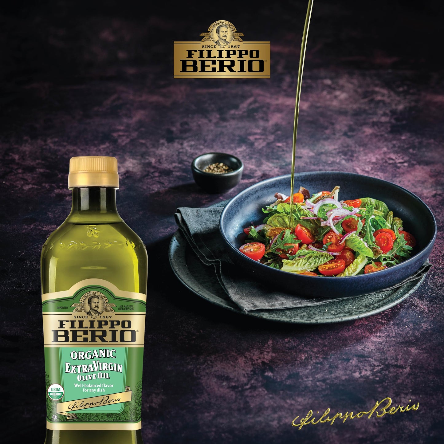 Filippo Berio Organic Extra Virgin Olive Oil, 50.7 Ounce Rpet Bottle