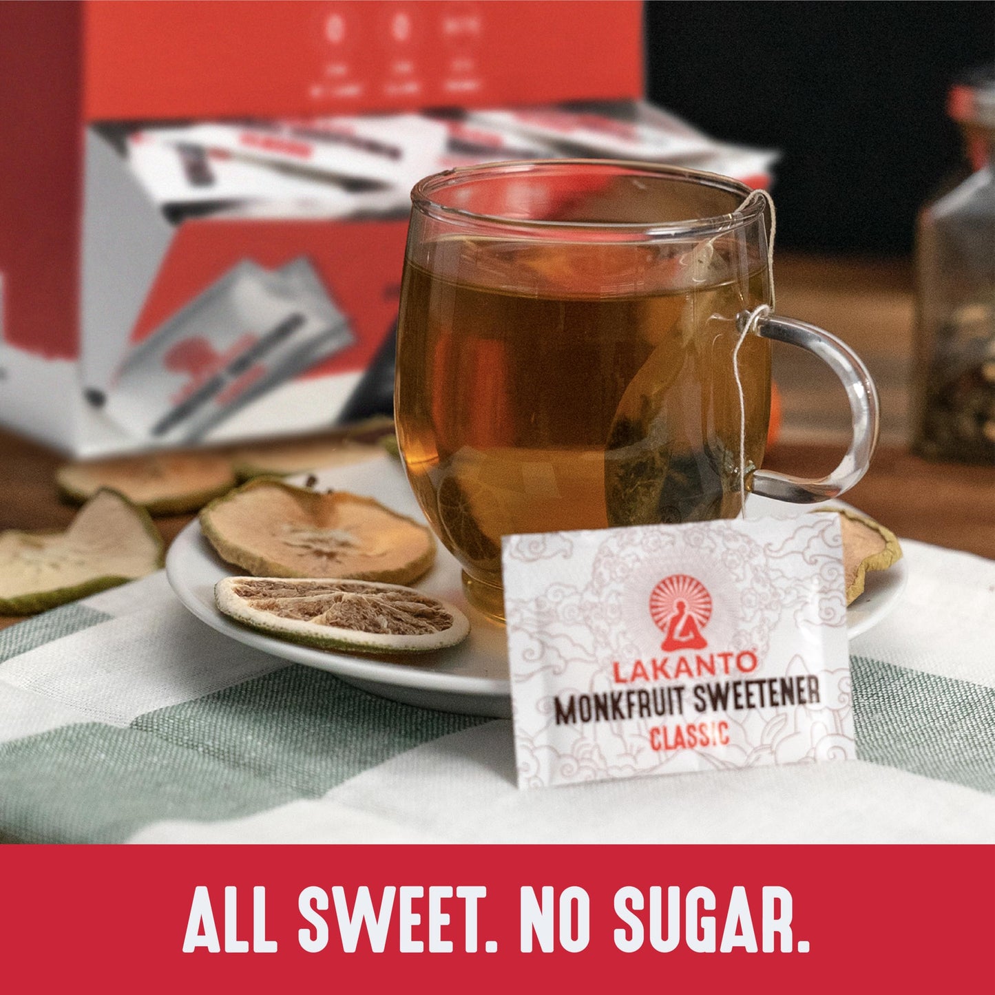 Lakanto Classic Monk Fruit Sweetener with Erythritol Packets - White Sugar Replacement - Classic (3g - 300 Count)
