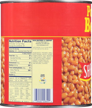 Showboat Pork & Beans, 112 Oz (Pack Of 6)