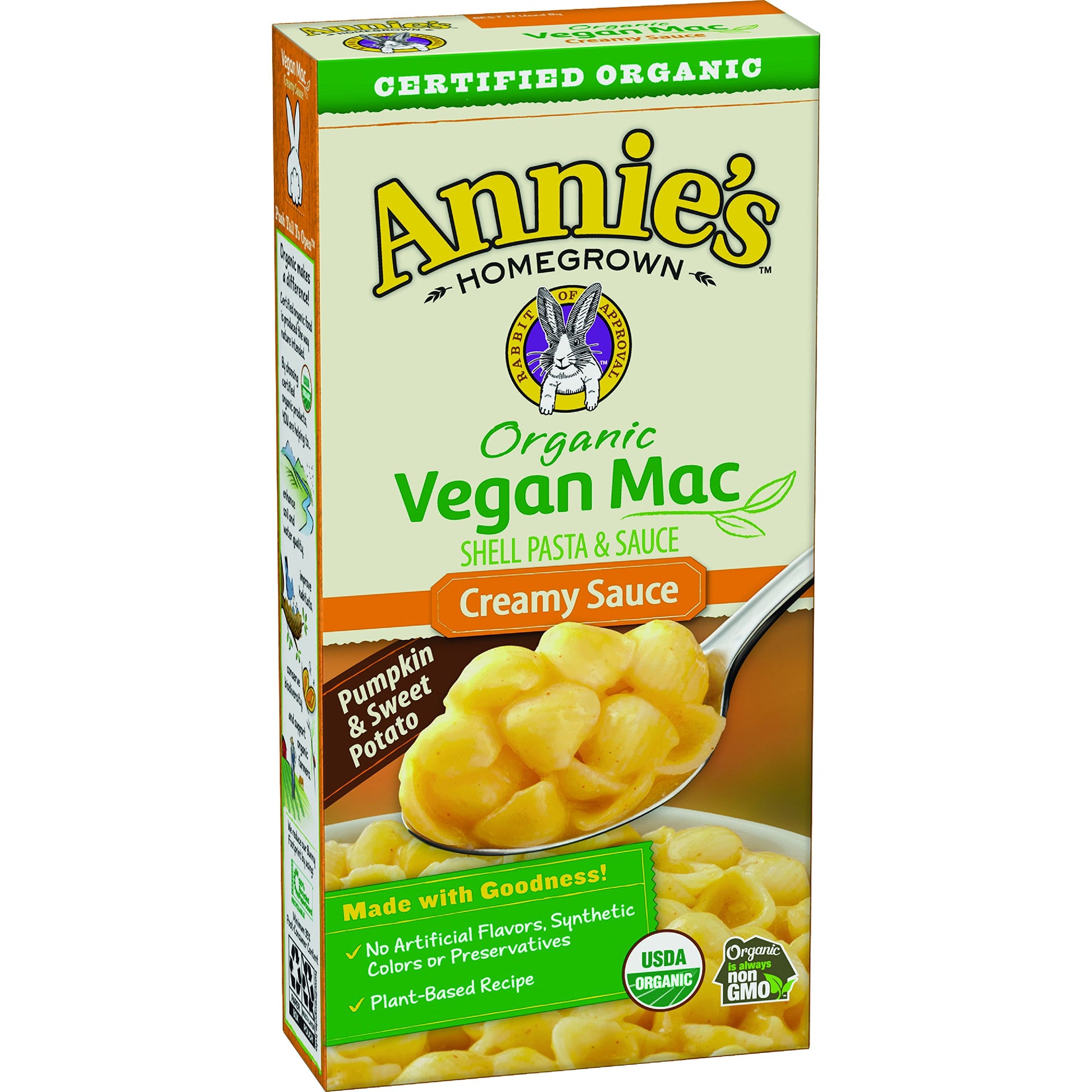 Annie'S Organic Vegan Shell & Creamy Sauce Dinner Pasta, 6 Oz