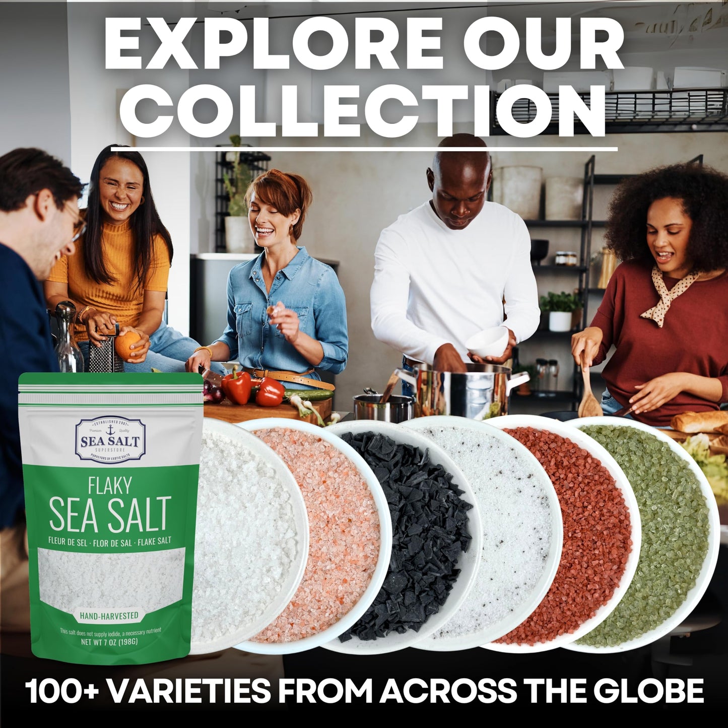 Sea Salt Superstore Pretzel Sea Salt, Coarse Sea Salt for Baking, 5 oz Heat Resistant Bagel & Soft Pretzel Salt