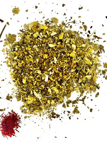Fire Teas Organic Mullein Leaf Herbal Tea W/Ginger & Saffron - Respiratory & Lung Cleanse Herbal Tea, Mucous Membranes Support,