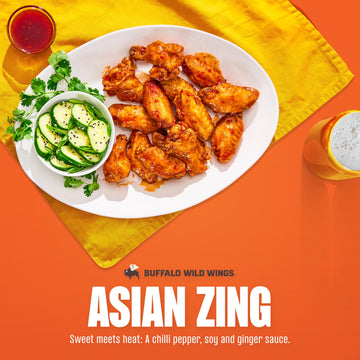 Buffalo Wild Wings Asian Zing Sauce, 12 Fl. Oz., Perfect Dipping Sauce, Chicken Marinade, Stir Fry Sauce And Wing Seasoning, Delicious Chili Pepper, Soy And Ginger Flavors