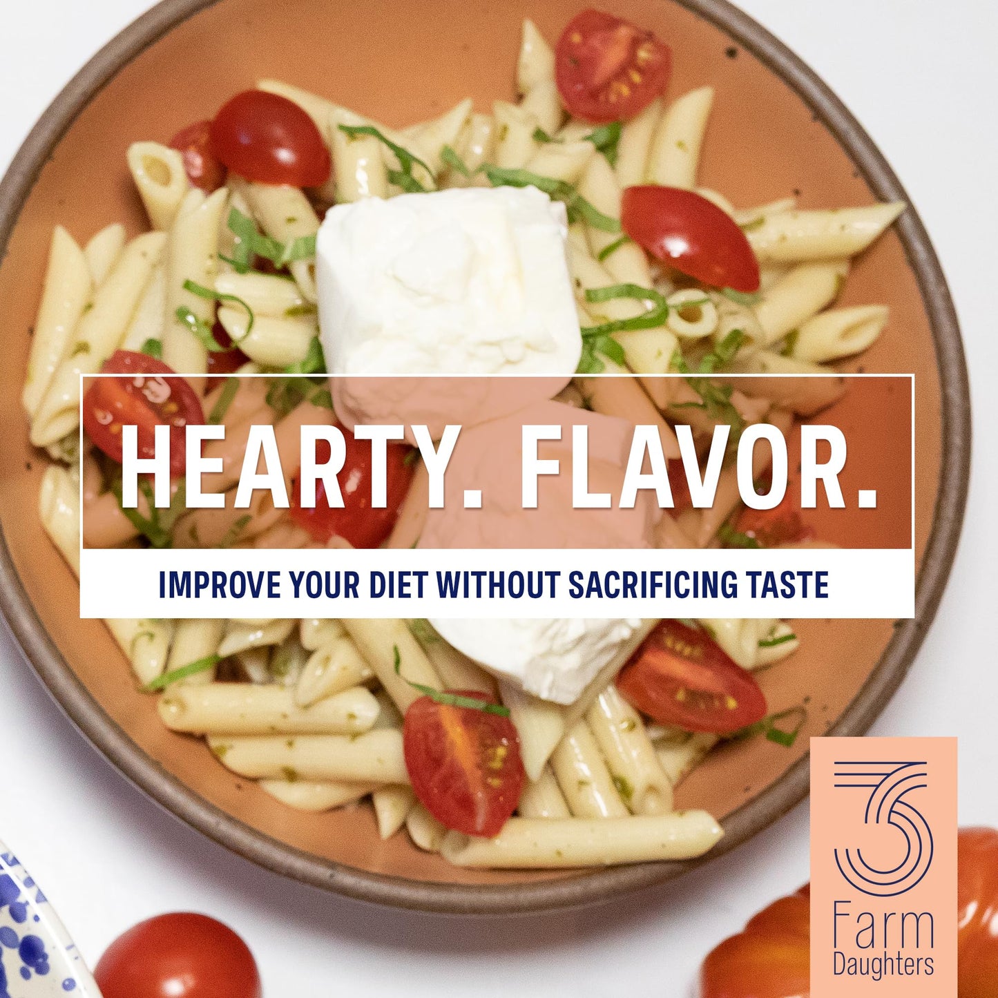 Three Farm Daughters High Fiber Pasta Penne Pack, Low Gi, Non Gmo Penne Pasta Noodles, Low Net Carb, Made In The Usa, 12 Oz. (8