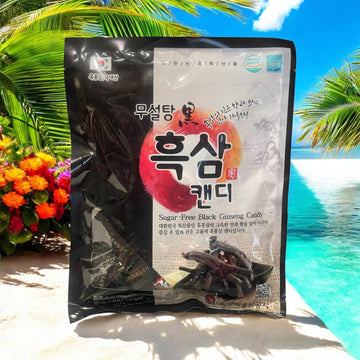 Korean Ginseng Candy, Sugar Free (1 Pack, Combo Sugar Free Black And Red Ginseng)
