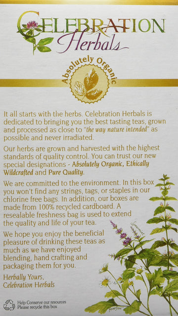 Celebration Herbals Organic Sarsaparilla Root Tea Bags 24 Count
