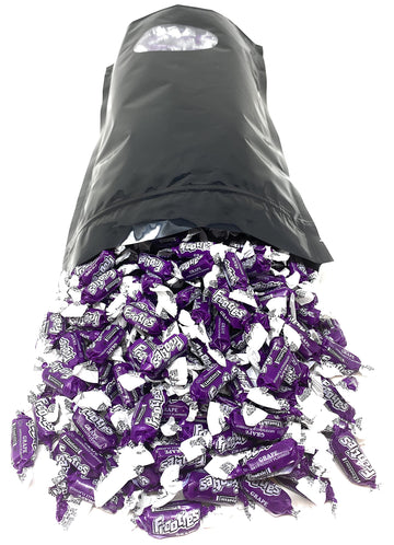 Bulk Grape Flavor Tootsie Roll Frooties Chewy Purple American Taffies Candy Individually Wrapped In Resealable Assortit Bag 5 Lb 735+Pcs (80-Oz) - Made In Usa