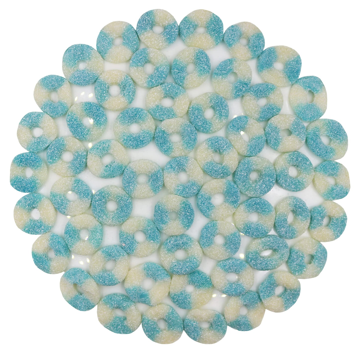Firstchoicecandy Gummy Rings (Sour Mini Blue Raspberry, 1 Pound (Pack Of 1))