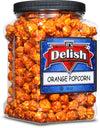 Gourmet Orange Flavored Popcorn by Its Delish, 16 Oz Jumbo Container | Bulk Air Popped Pop Corn Snack - Fruity Orange Themed Ca