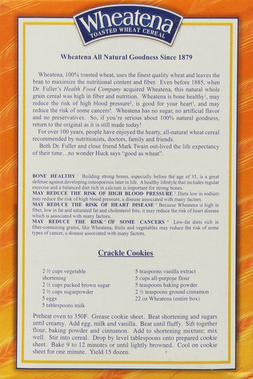 Wheatena Toasted Wheat Cereal, 20-Ounce Boxes (Pack Of 4)