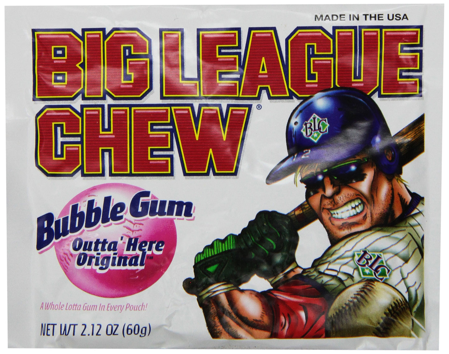 The Official Big League Chew Original Bubble Gum + 1 Pouch with a Big League Chew Authenticity Seal