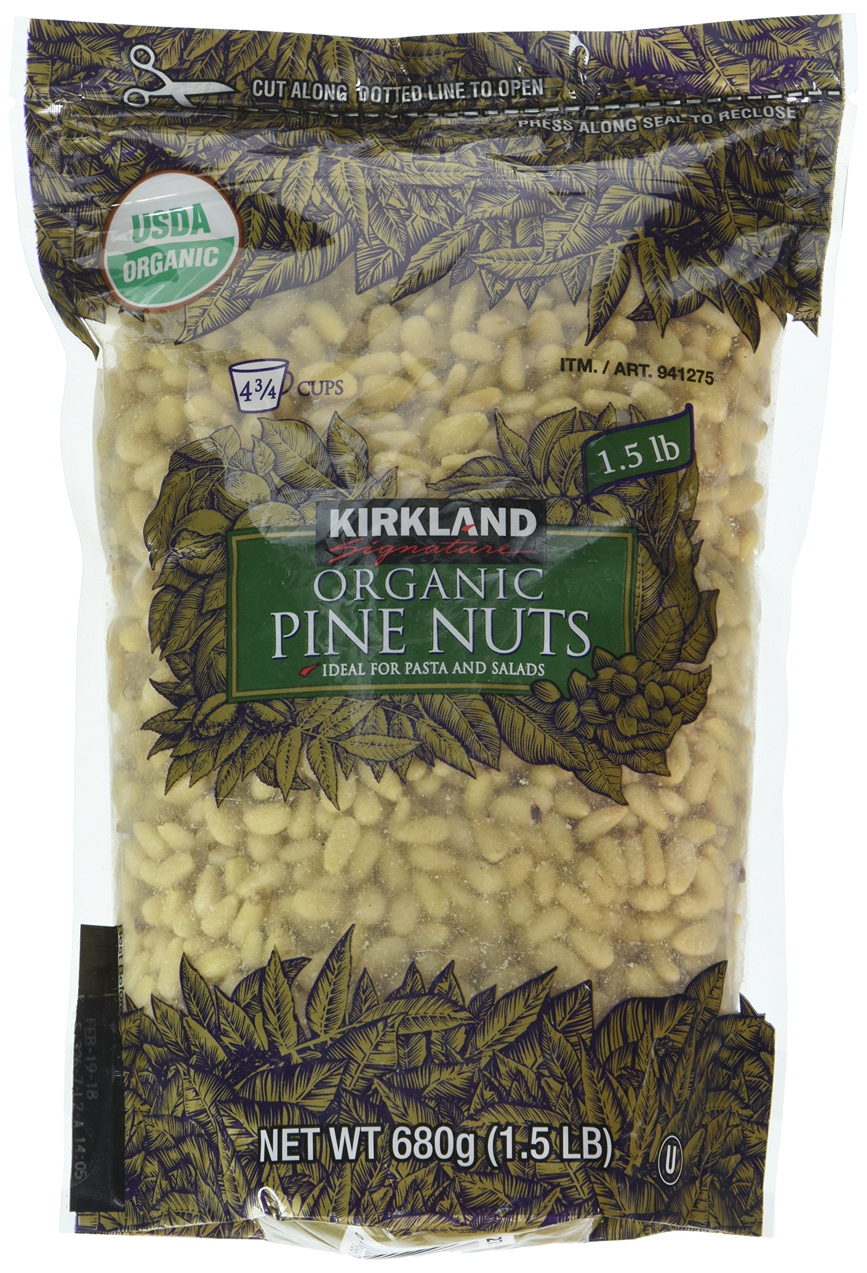 Kirkland Signature Organic Pine Nuts, 680 G