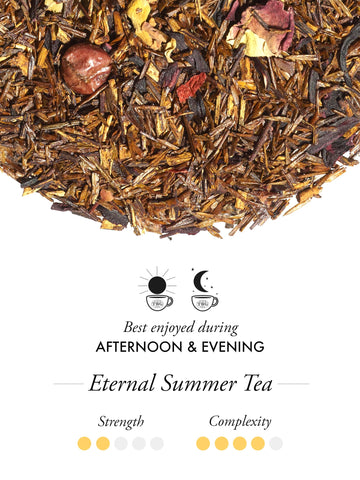 Twg Tea | Eternal Summer Tea | Rooibos Tea | Flowers & Redcurrant | 15 Hand Sewn Cotton Tea Bags | Gift Set