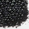 Kasvan Black Pearl Sugar Sprinkles - Edible Candy Pearls 130G/4.58 Oz, Mix Size, Baking Cake Decorations, Ice Cream Toppings And