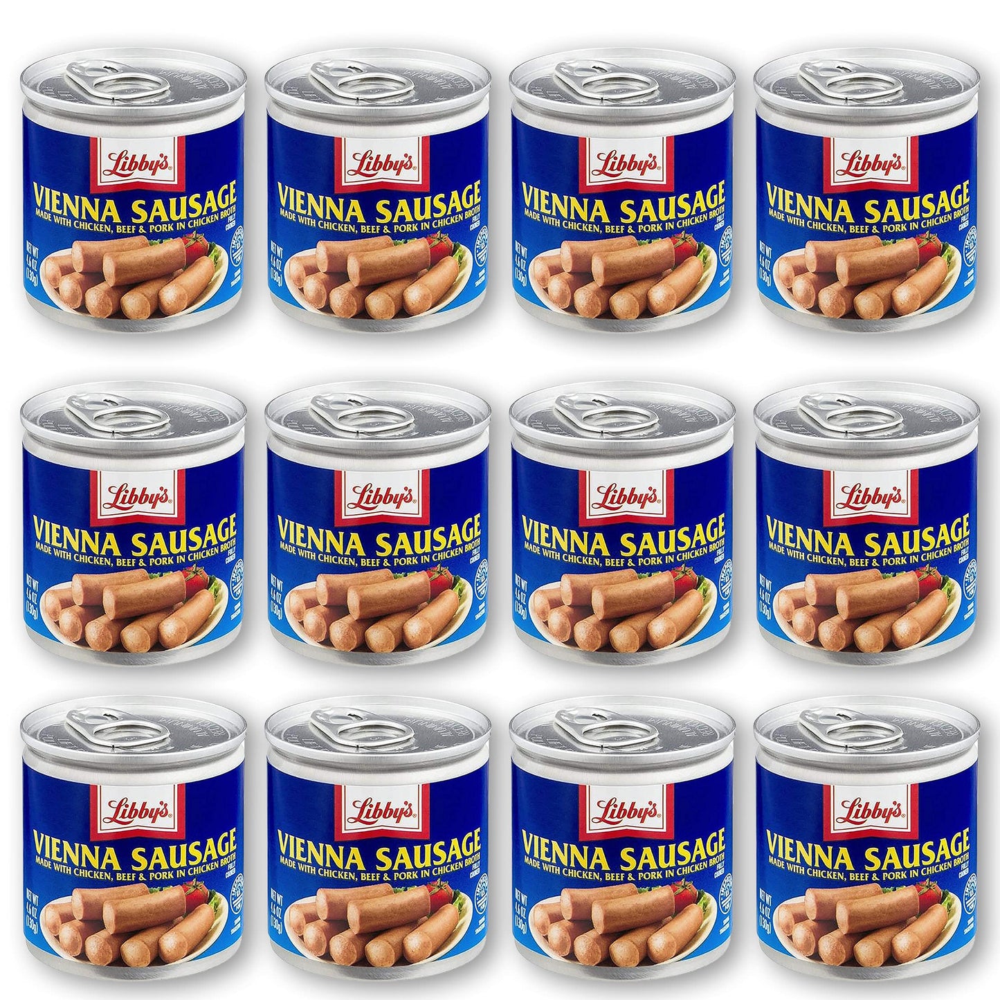 Libby's Vienna Sausage 4.6 Oz, 12 Cans.