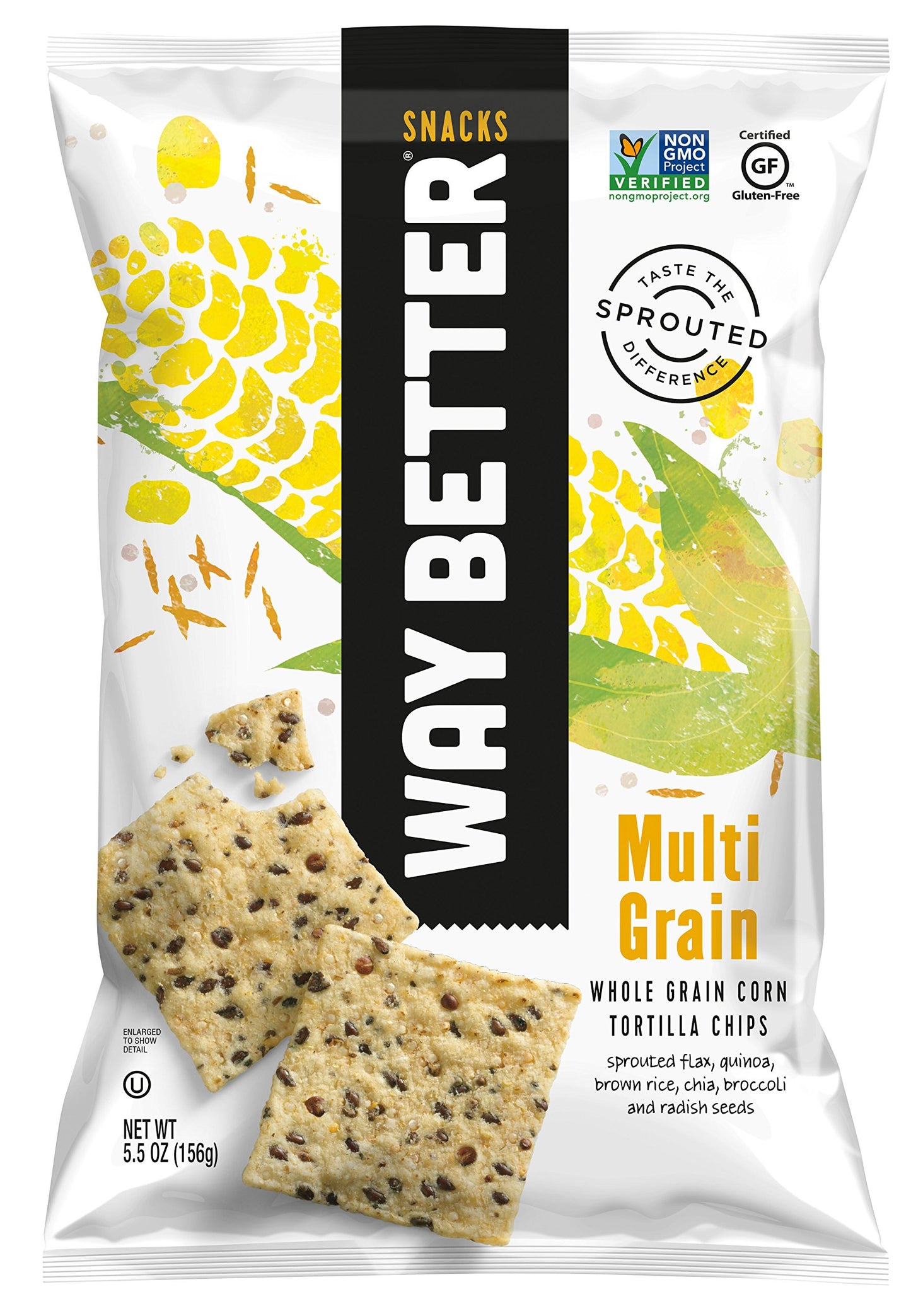 Way Better Snacks Multi Grain Tortilla Chips, 5.5 Oz