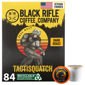 Black Coffee Company Single Serve Coffee Pods Tactisquatch Dark Roast Coffee Pods 84 Count