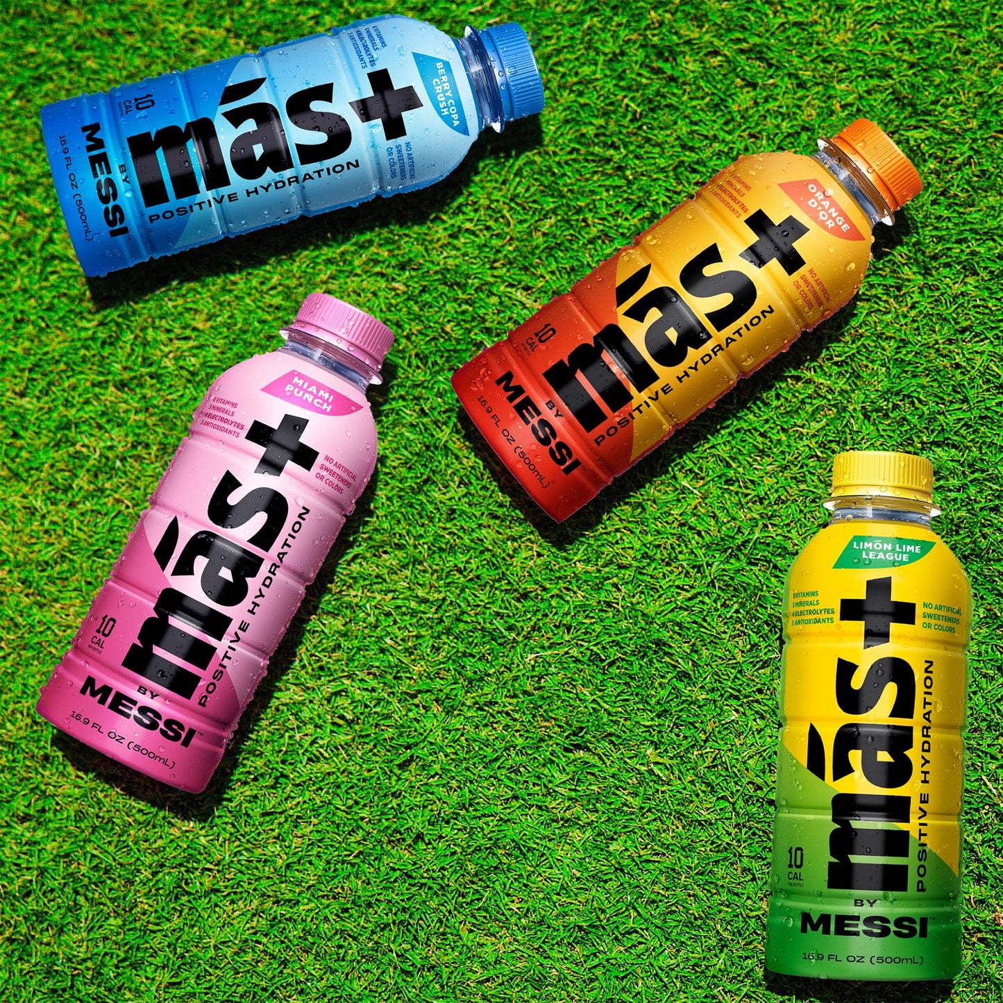 M S+ By Messi 16.9Oz Miami Punch, Sports Drink & Hydration Beverage, Natural Flavors With Vitamins And Electrolytes, No Artific