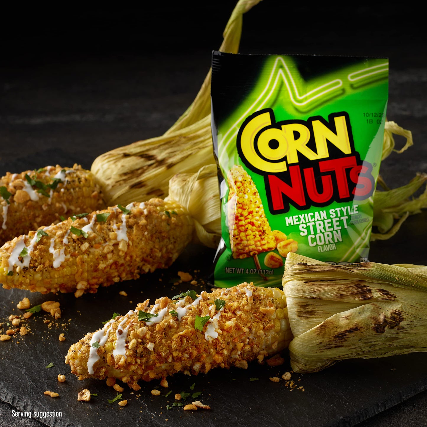 Corn Nuts Crunchy Corn Kernels, Mexican Street Corn Flavor, 7oz (Pack of 12) - Snack Box Variety for Adults