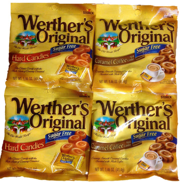 Werther'S Original Sugar-Free Candies Bundle - 4 Items: Hard Candies And Caramel Coffee Hard Candies