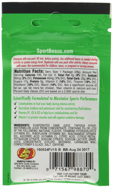 Jelly Belly Watermelon Sport Jelly Beans, 1-Ounce (Pack Of 24)