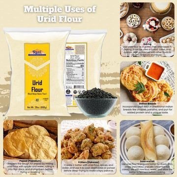 Rani Urid/Urad Flour (Black Matpe Beans Flour) 28Oz (1.75Lbs) 800G ~ All Natural | Vegan | Gluten Friendly | Non-Gmo | Kosher |