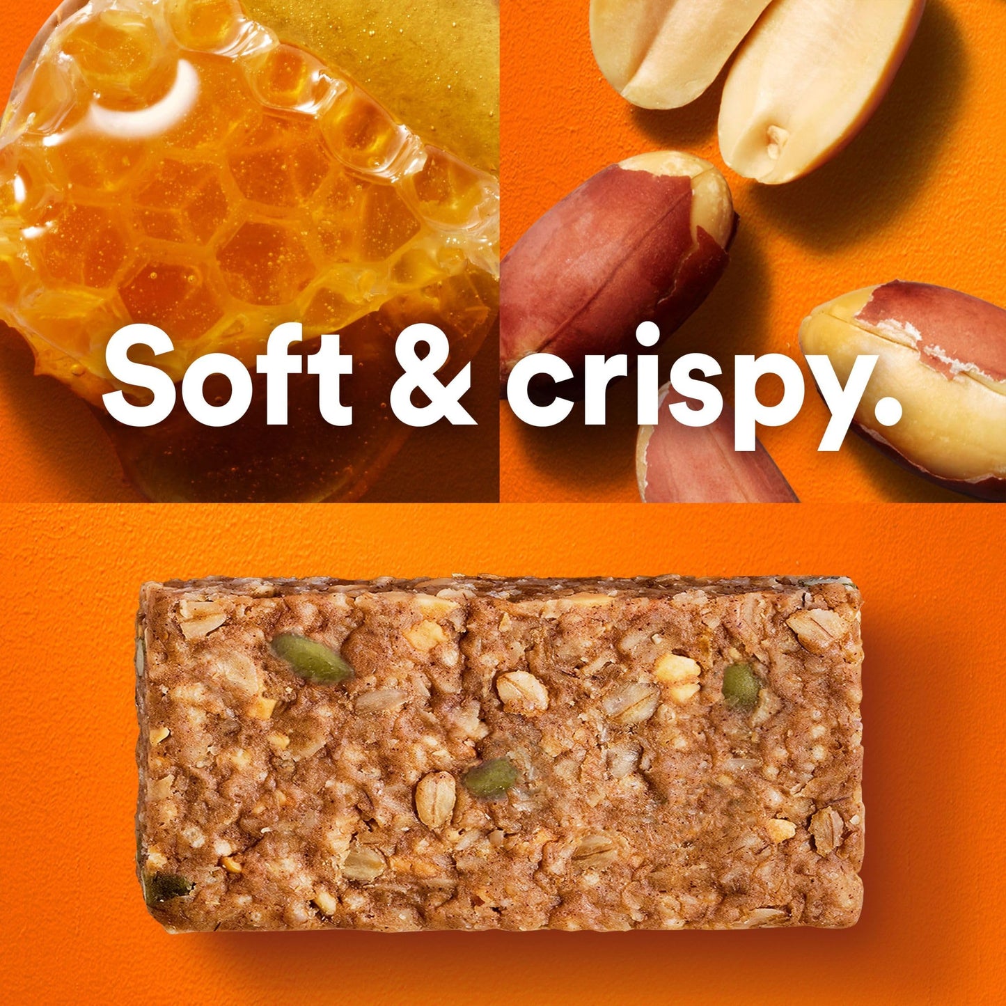 BAR Nut Butter and Oat Protein Bars, Honey Cinnamon Peanut Butter, 5 Count, 9.7oz Box