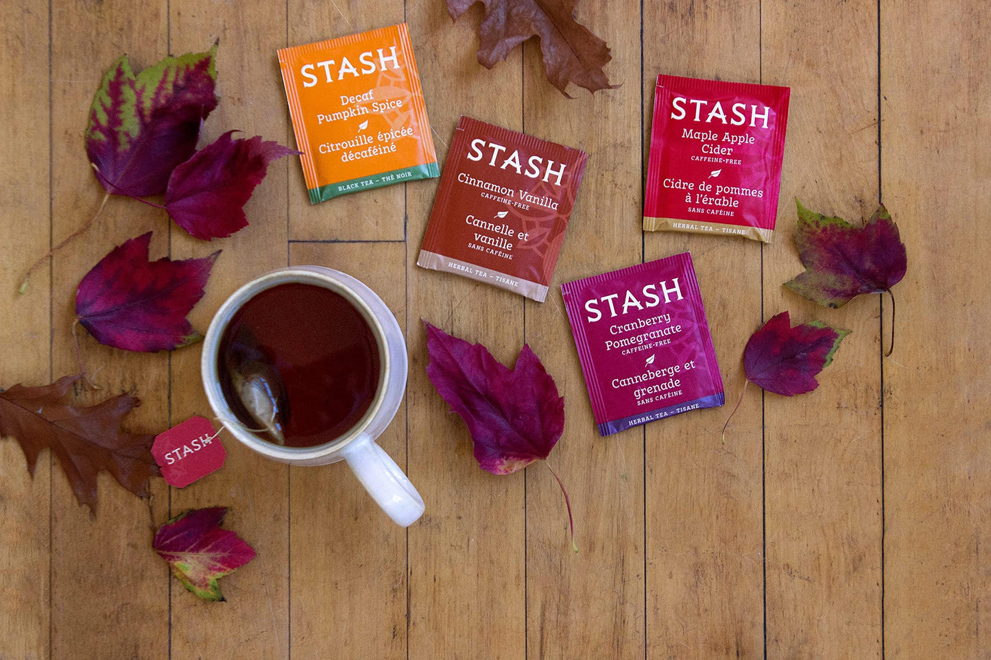 Stash Tea Decaf Pumpkin Spice Black Tea - Decaf Non-GMO Project Verified enhanced Tea with No Artificial Ingredients 18 Count (Pack of 6) - 108 Bags Total