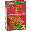 Annie'S Organic Graham Crackers, Cinnamon, Whole Grain, 14.4 Oz.