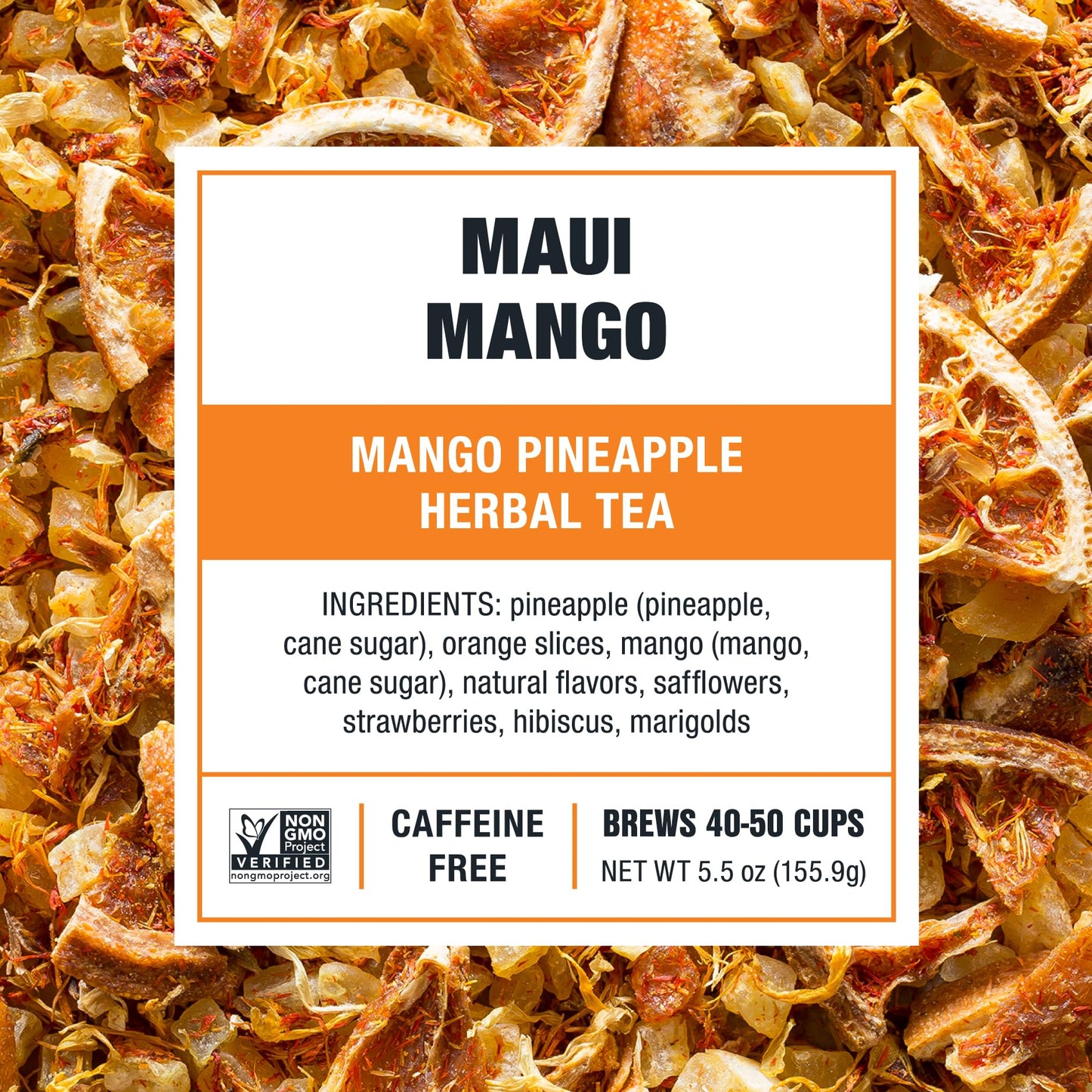 Tiesta Tea - Maui Mango Tin & Infuser Starter Set | Loose Leaf | Premium Herbal Blend | Non-Caffeinated Hot & Iced | 6Oz Refilla