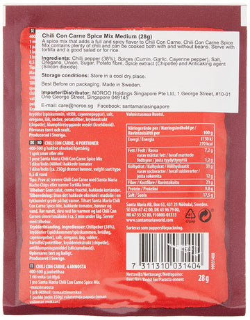 Santa Maria Chili Con Carne Seasoning Mix - 0.98 Oz - Ideal for Dipping and Recipes