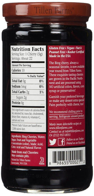 Tillen Farms Bada Bing Cherry,13.5 Ounce (Pack of 6)