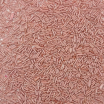 Sentovac Edible Rose Gold Jimmies Sprinkles For Cake Decorating | Cupcake And Ice Cream Toppers Cake Decorations | Soft Jimmies