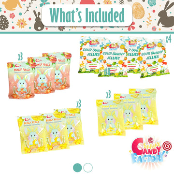 Easter Snack Yellow Tin (46 Count) Filled With Candy, Peelable Gummies, Bunny And More, Great Package For Family, Friends, Boys